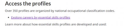 Access the profiles - Skills for Success