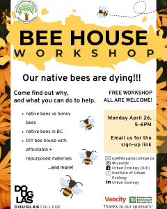 April 26, 2021.  Bee House webinar poster